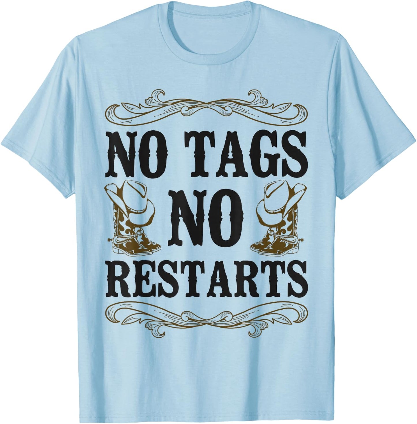 Line Dancing Dance Teacher No Tags No Restarts , White T-Shirt - T-Shirt | Light Blue