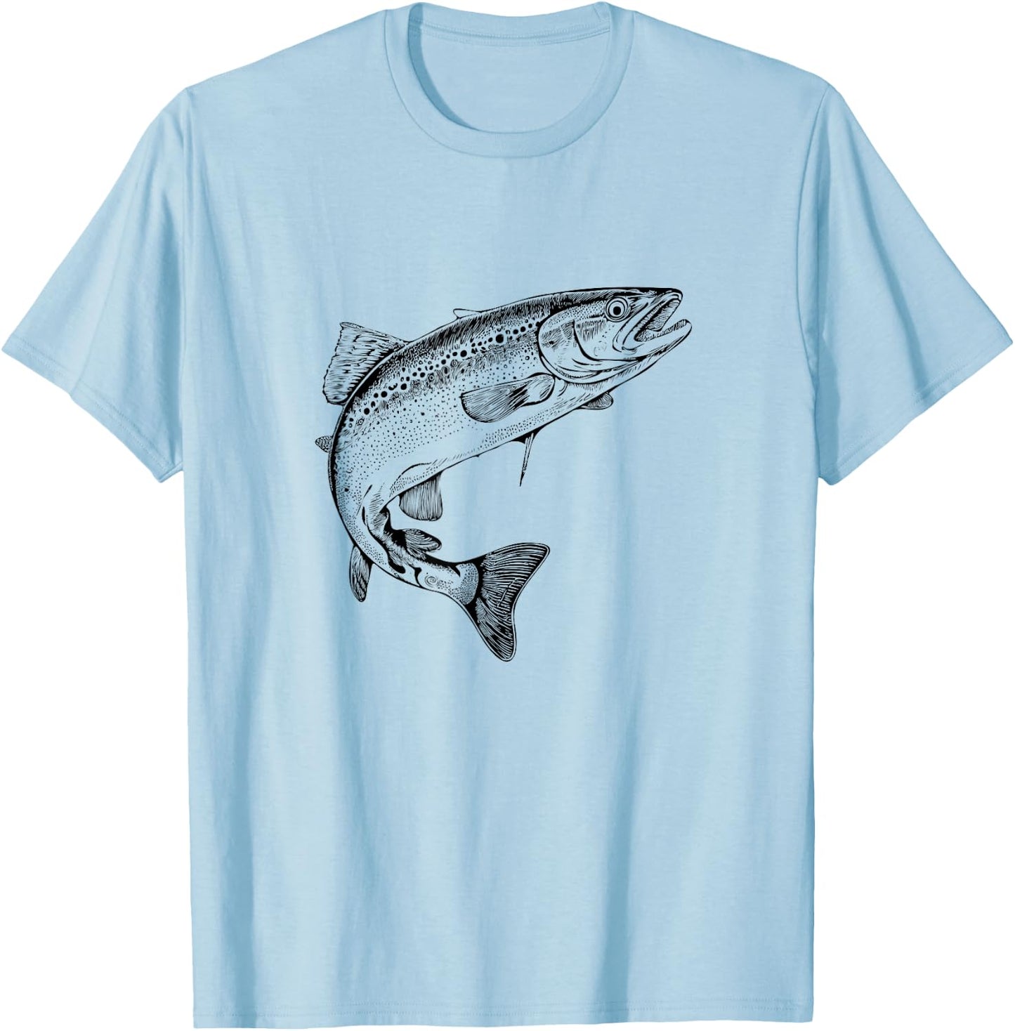 Angler Handyhülle Fischer t shirt, Forelle Regenbogenforelle T-Shirt - T-Shirt | Light Blue