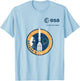 ESA European Space Agency Ariane 6 Rocket Patch Scratch , grey, S T-Shirt - T-Shirt | Light Blue