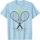 Tennis Women Men Trendy Tennis Rackets & Ball T-Shirt - T-Shirt | Light Blue
