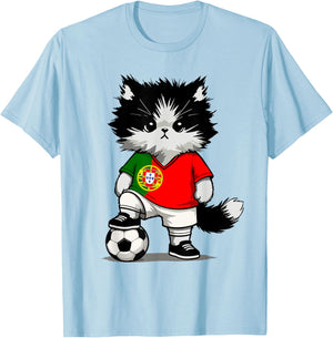 Drapeau Portugais Hommes Femmes Enfants Portugal T-Shirt - T-Shirt | Light Blue