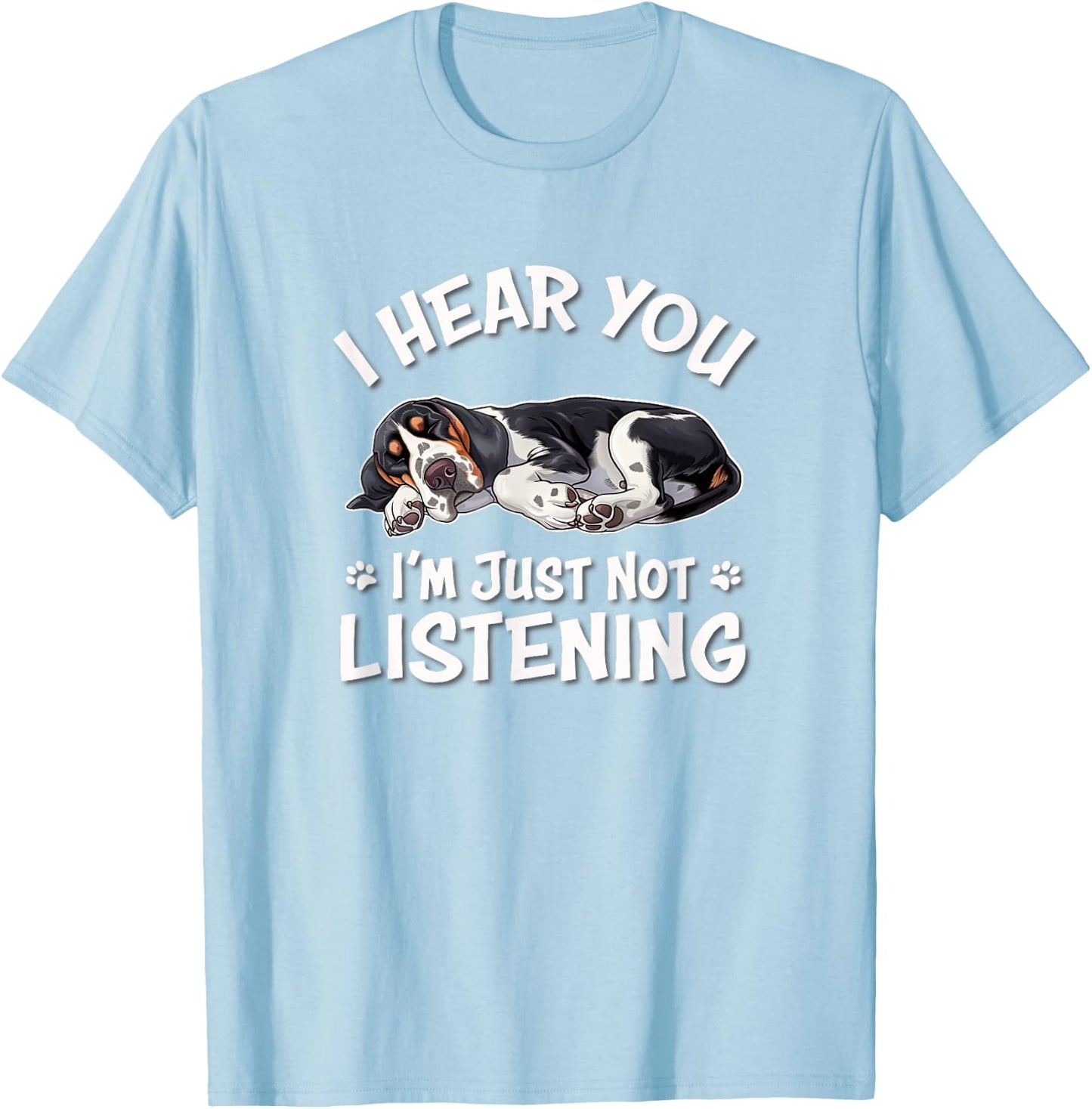 Funny Hear You Not Listening Bluetick Coonhound Lover T-Shirt - T-Shirt | Light Blue