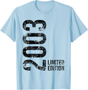 20th Birthday Boy Girl 20 Years 2003 Gift , White T-Shirt - T-Shirt | Light Blue