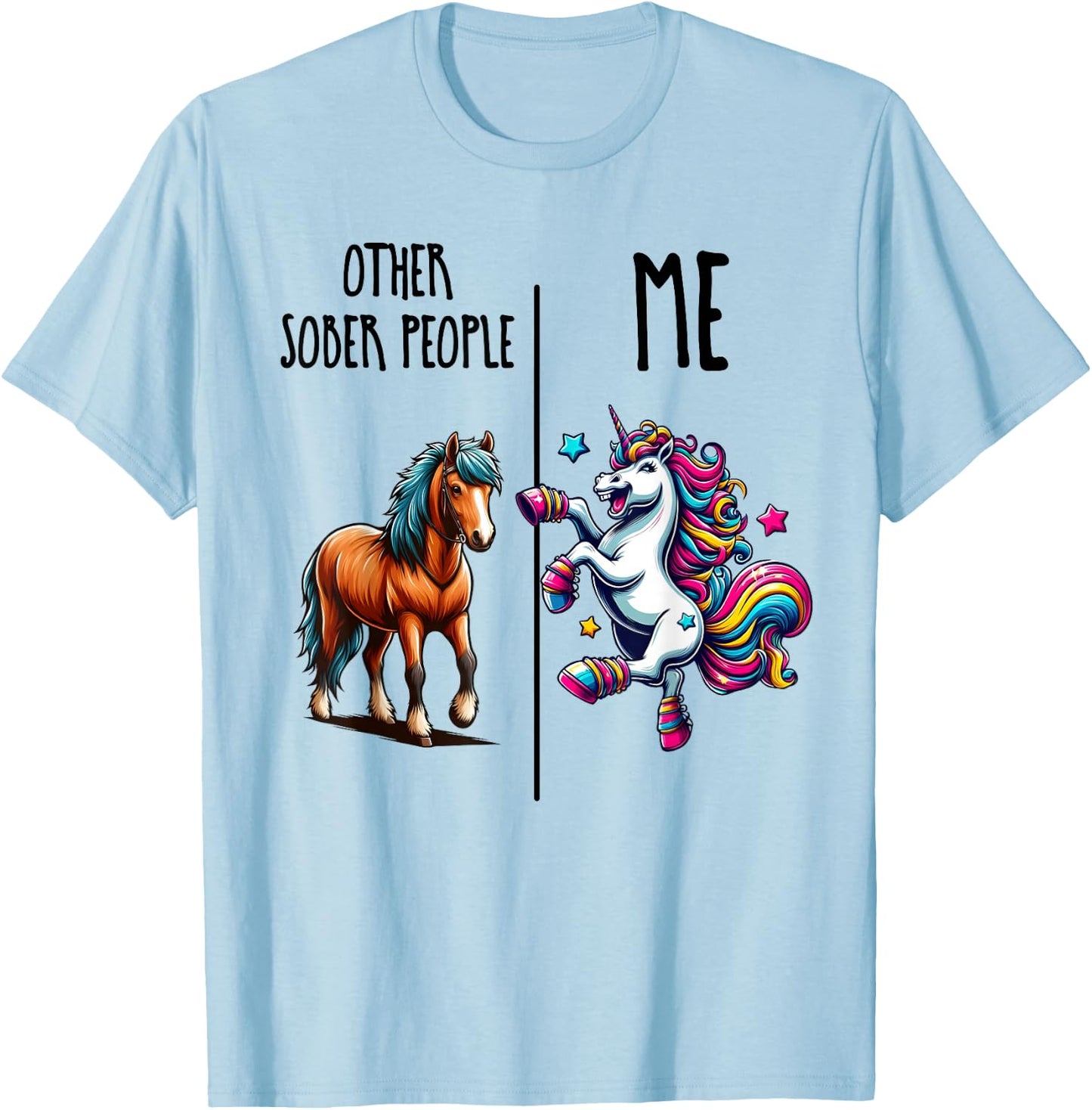 Women Sobriety Squad: Other Sober People Edition T-Shirt - T-Shirt | Light Blue