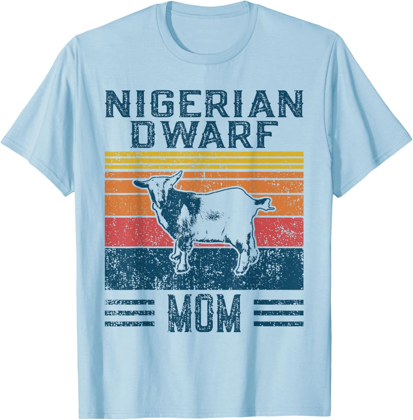 Best Goat Mom Women - Vintage Nigerian Dwarf T-Shirt - T-Shirt | Light Blue