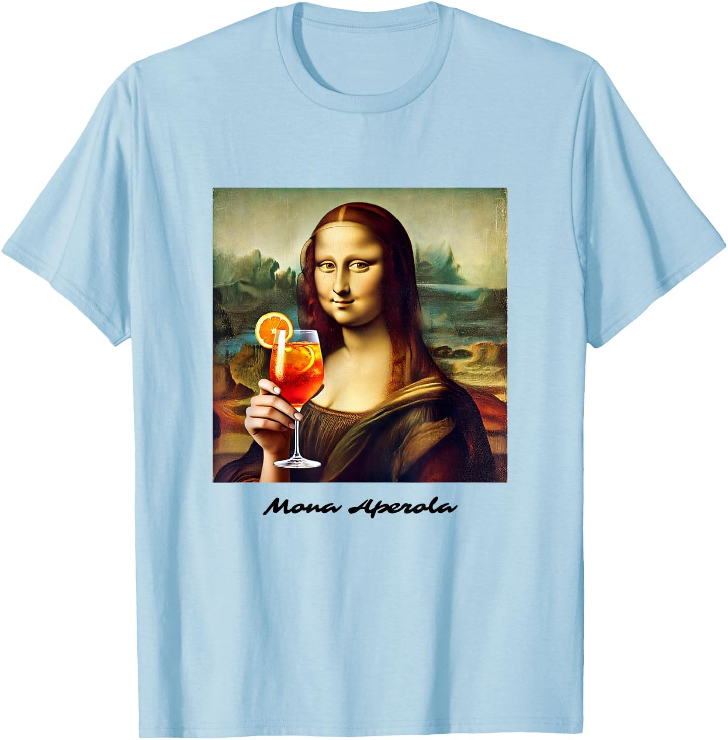 Mona Aperola | Holy Lisa Spritz Aperölchen Spritztour Team T-Shirt - T-Shirt | Light Blue