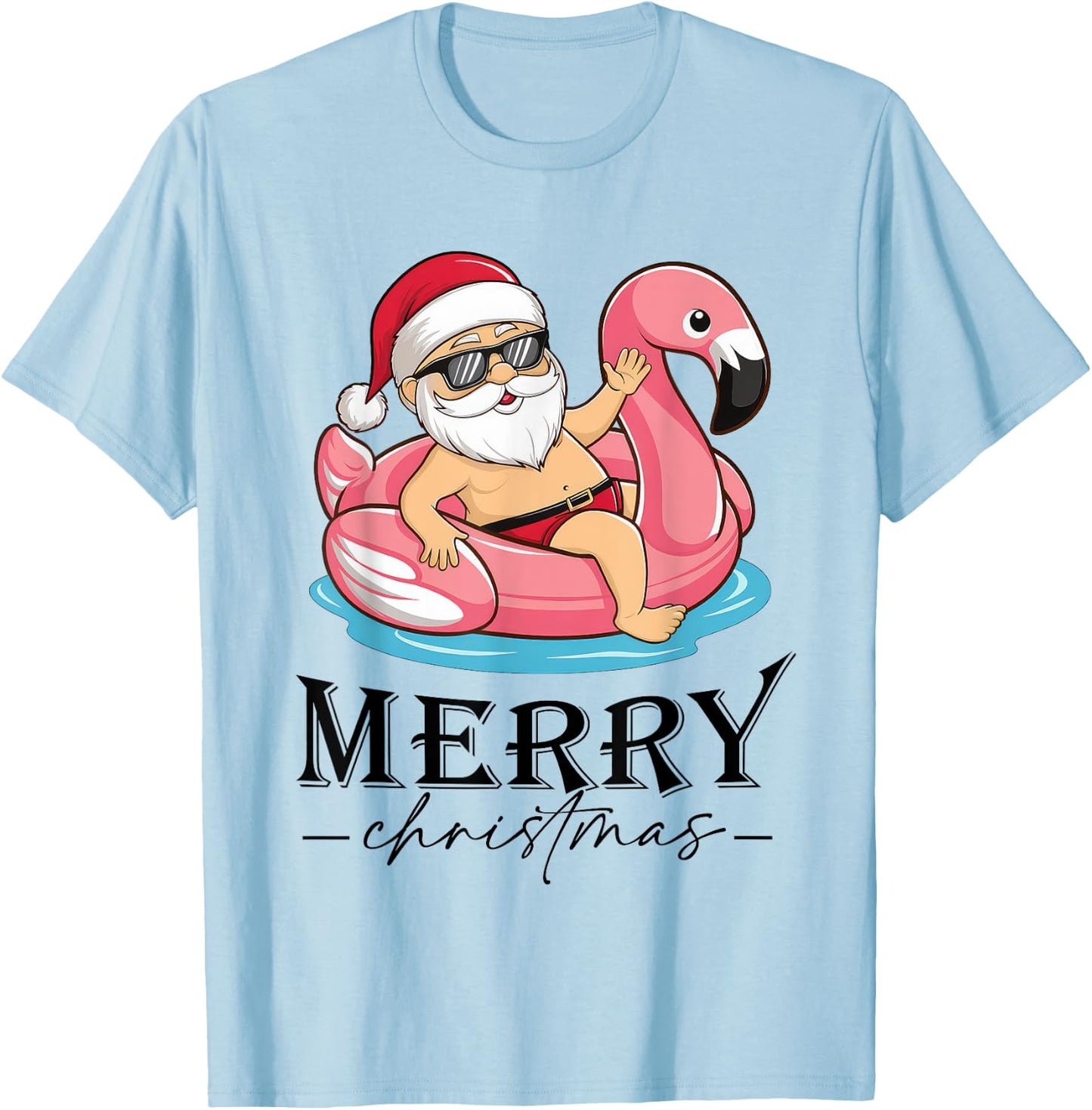 Merry Christmas Funny Family Matching , white, S T-Shirt - T-Shirt | Light Blue
