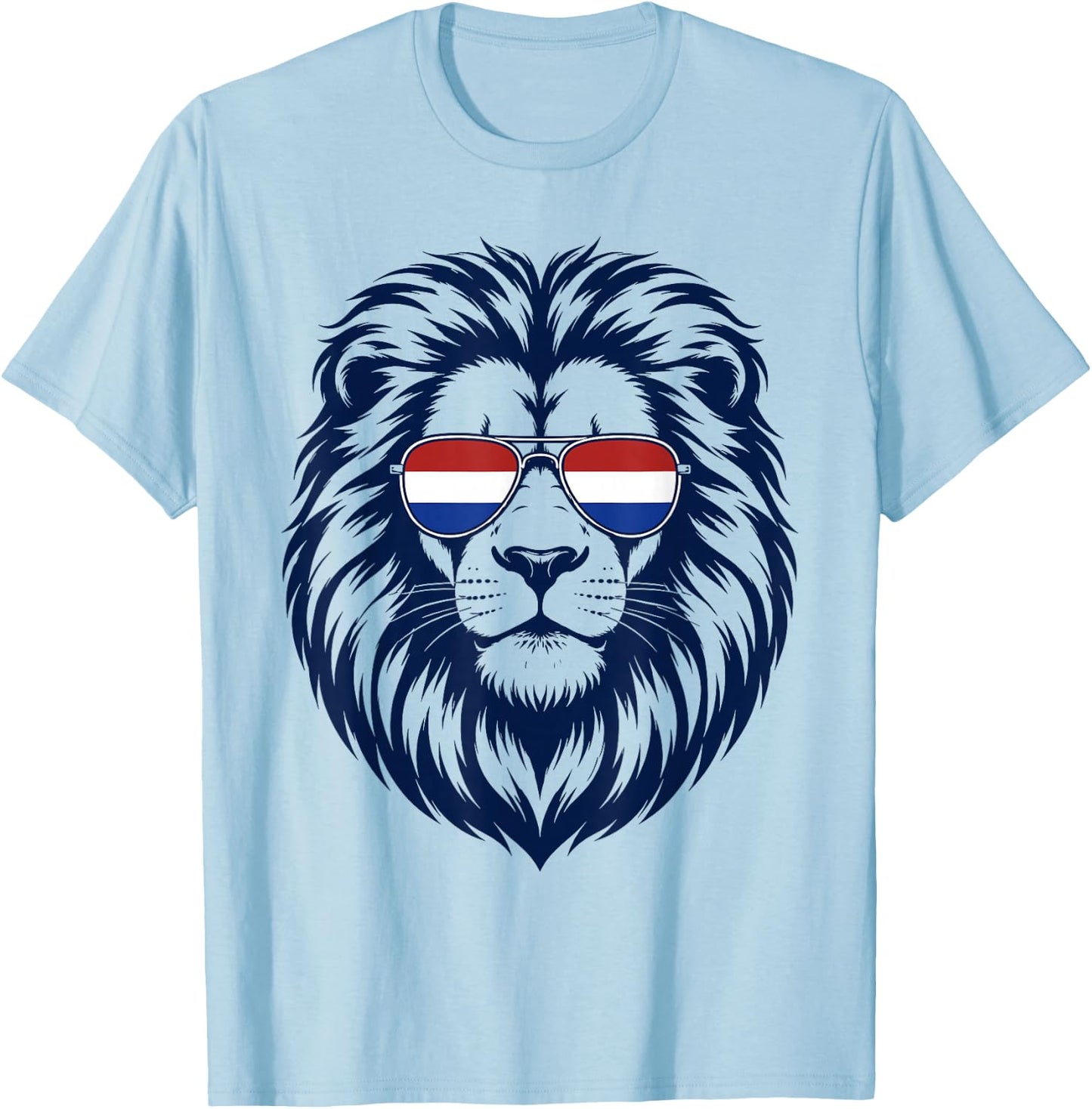 Nederland Netherlands Lion Dutch Holland Vintage Orange T-Shirt - T-Shirt | Light Blue
