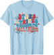 Stars Stripes And Running For Call Lights 4th July ER Nurse T-Shirt - T-Shirt | Light Blue