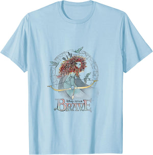 Disney Brave Merida Water Color Sketch Graphic T-Shirt - T-Shirt | Light Blue