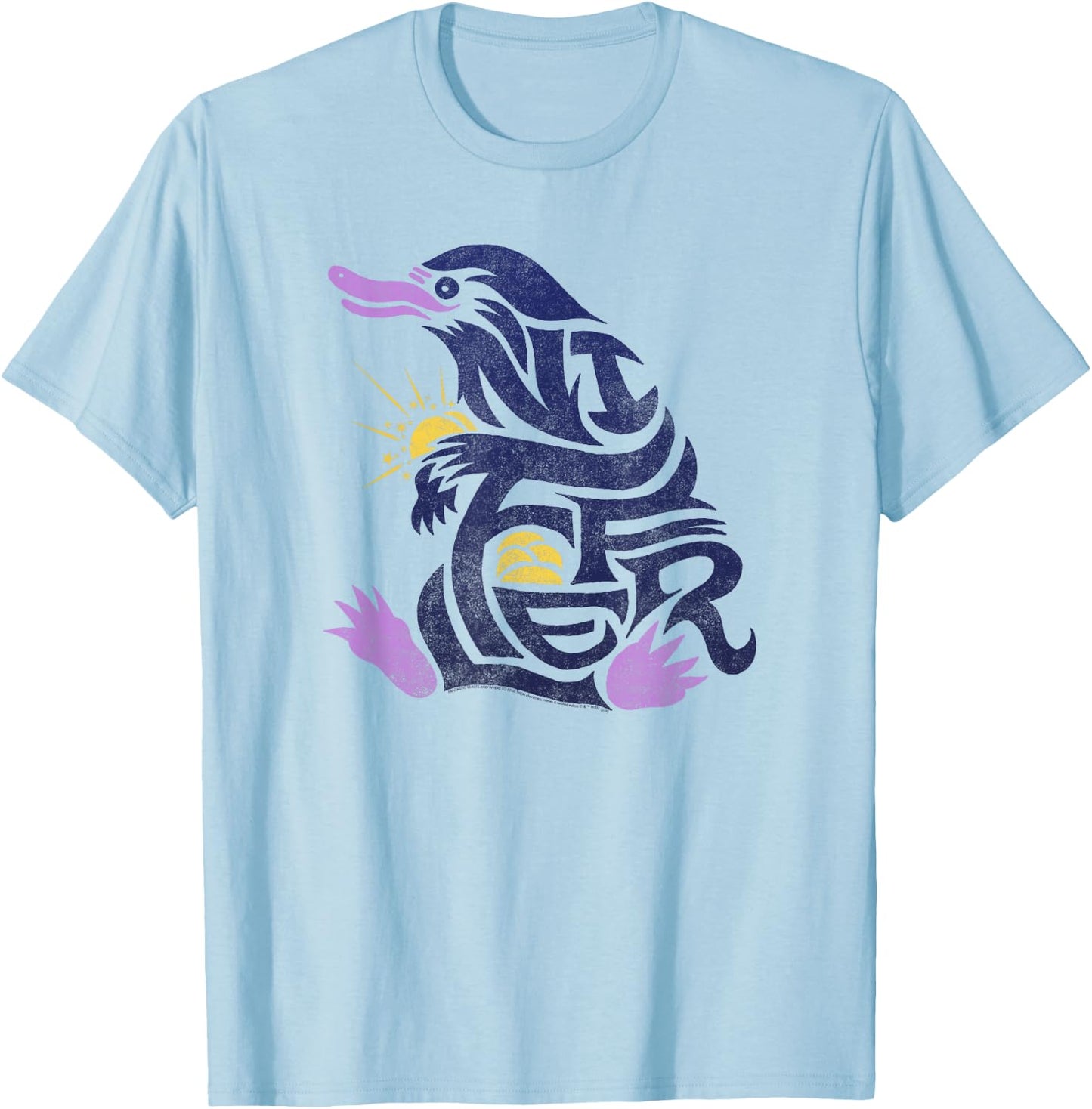 Fantastic Beasts and Where to Find Them Geometric Niffler T-Shirt - T-Shirt | Light Blue