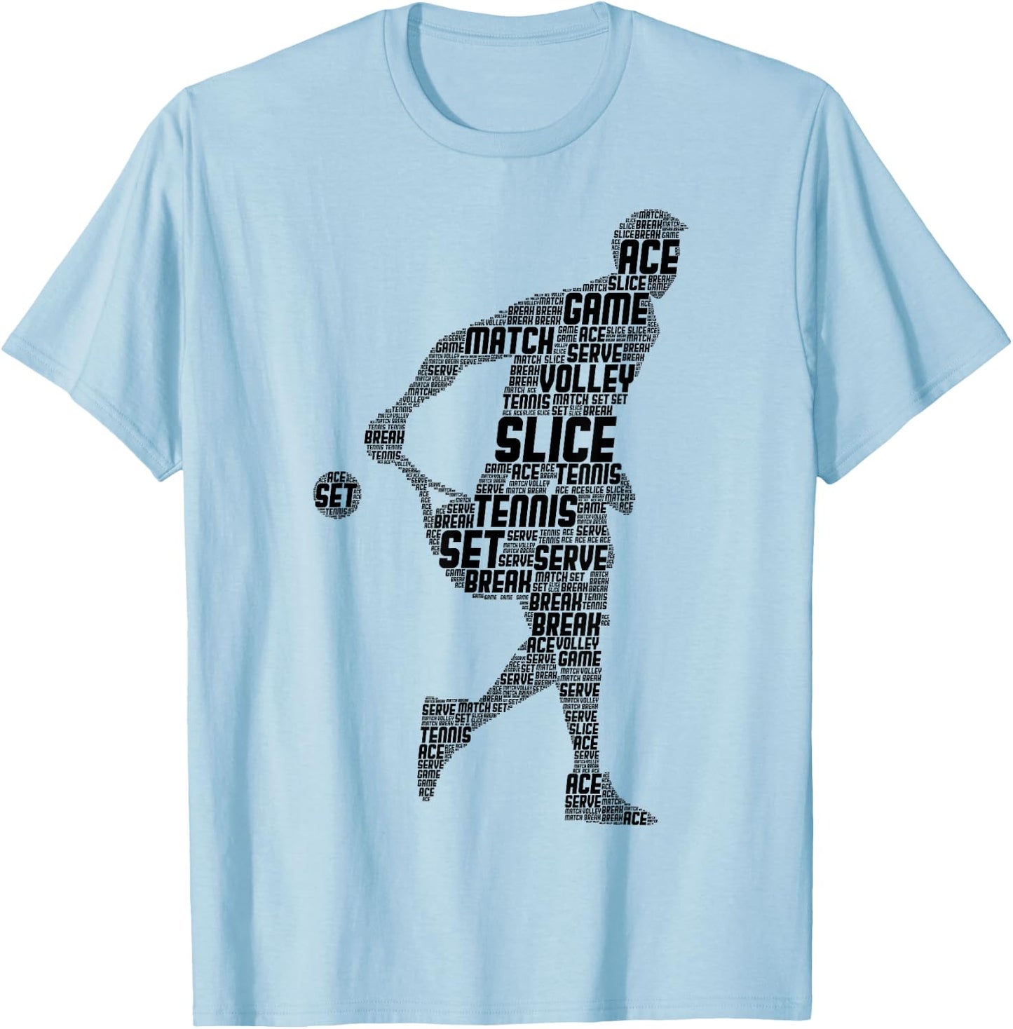 Tennis Boys Youth Men Kids T-Shirt - T-Shirt | Light Blue