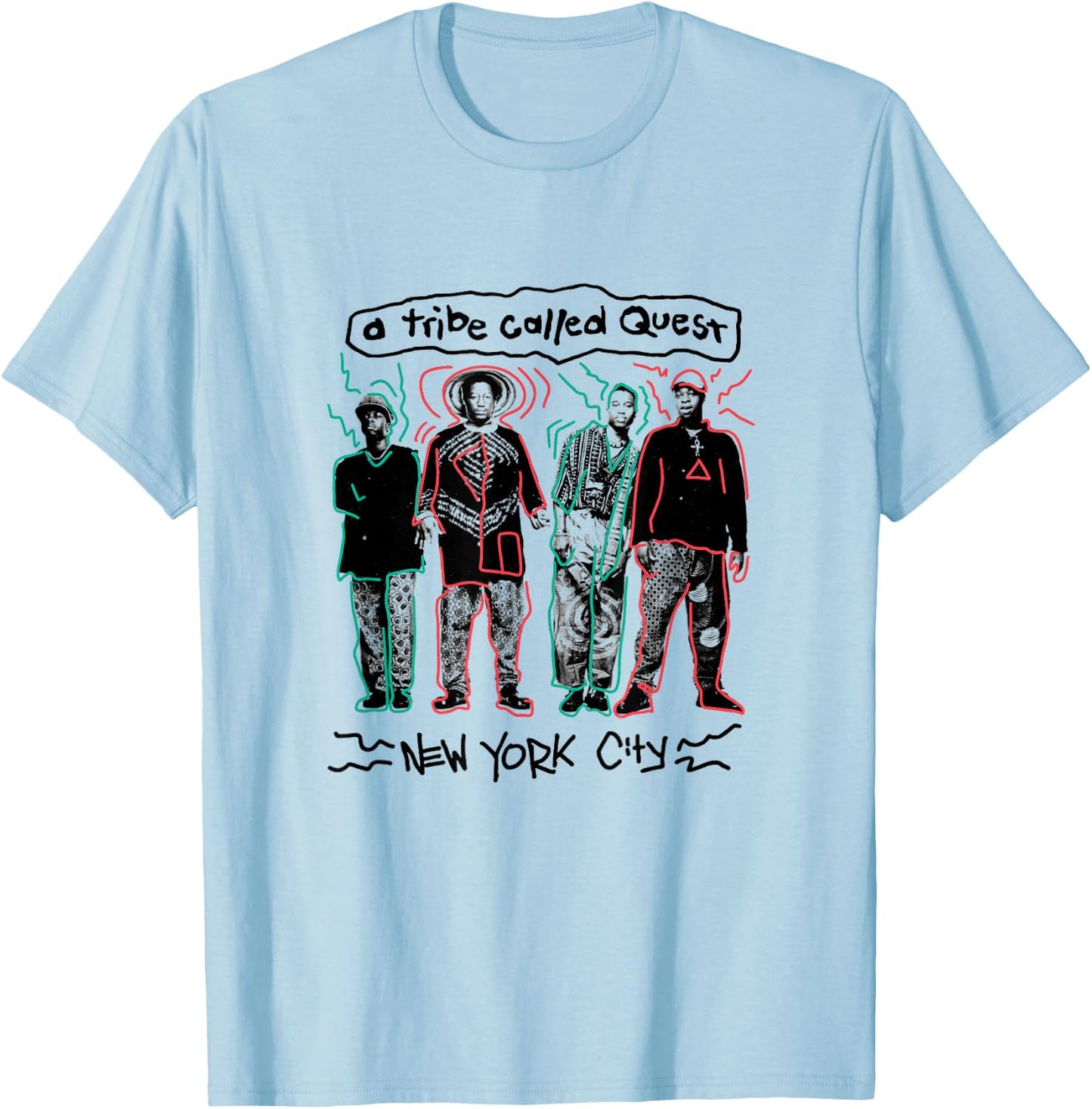 A Tribe Called Quest NYC Doodle T-Shirt - T-Shirt | Light Blue