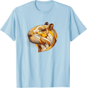 Kawaii Capybara Capybara Artistic Unique Animal Lover , white, S T-Shirt - T-Shirt | Light Blue