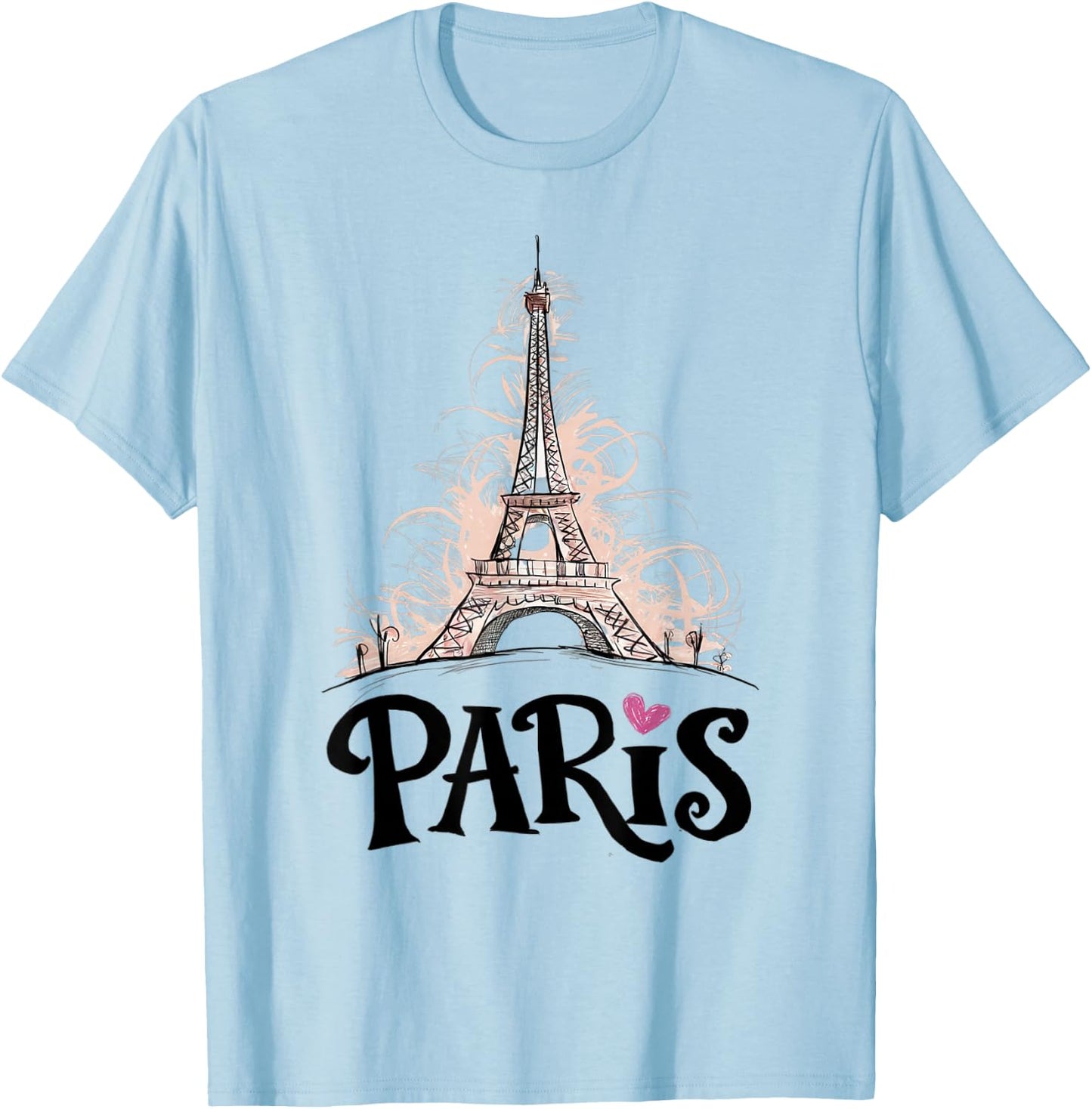 Eiffel Tower Paris Holiday France Souvenir Women Girls T-Shirt - T-Shirt | Light Blue