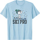 Peanuts Snoopy Ski Pro , White T-Shirt - T-Shirt | Light Blue