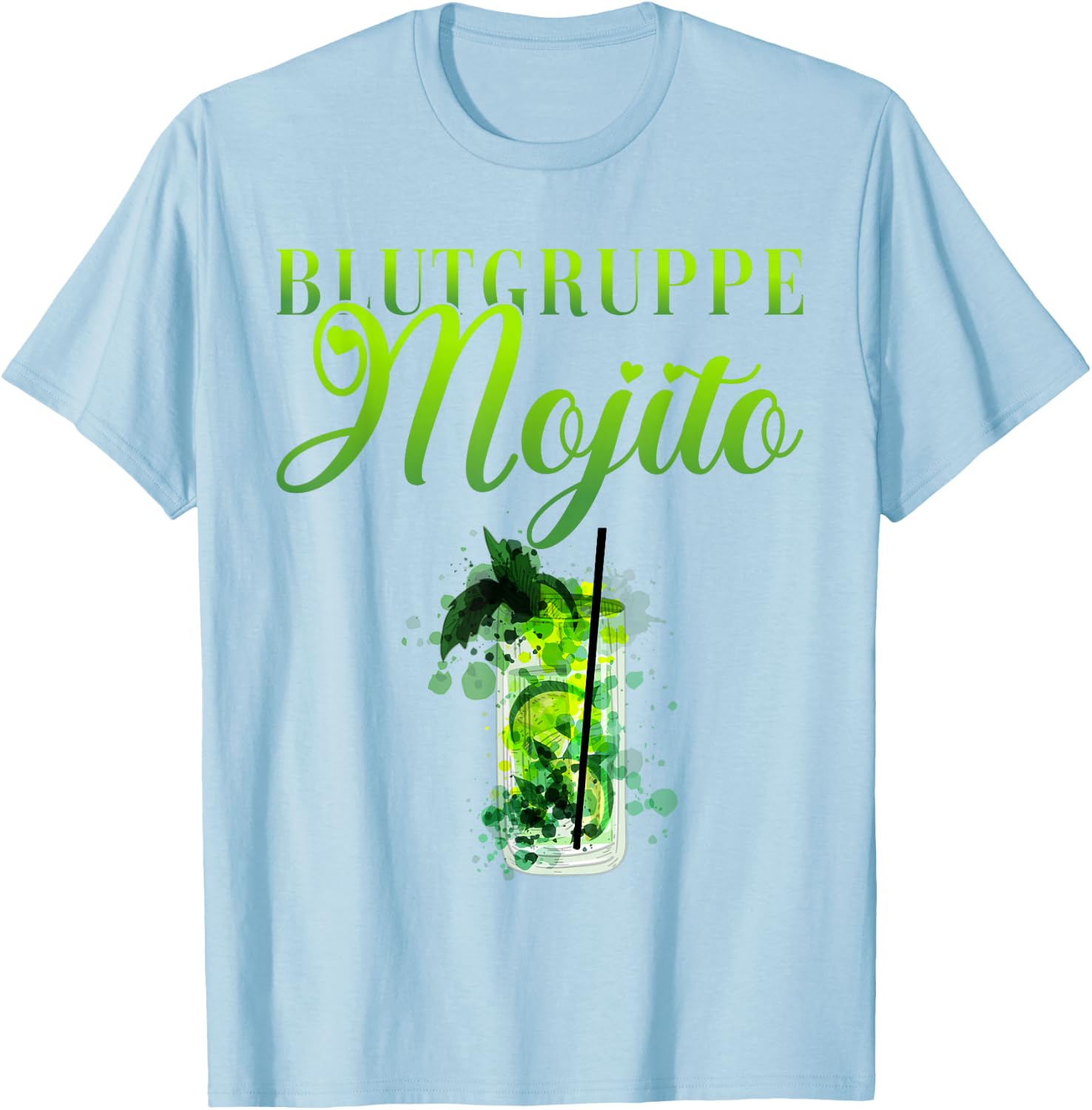 Blutgruppe Mojito Barkeeper T-Shirt - T-Shirt | Light Blue