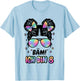 8. Geburtstag Mädchen Messy Bun Bäm! Ich Bin Acht T-Shirt - T-Shirt | Light Blue
