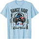 Range Hair Don't Care Range Day Leopard Messy Bun Gun Range T-Shirt - T-Shirt | Light Blue