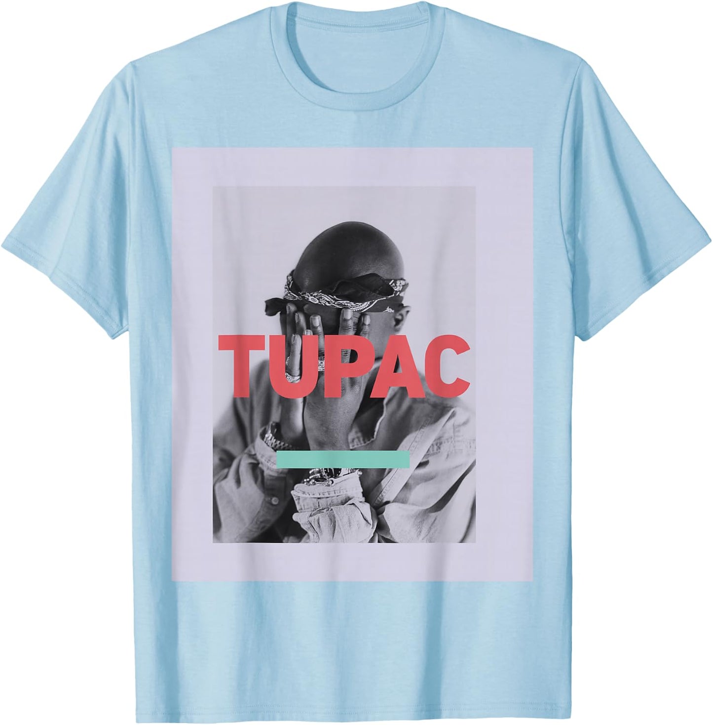 Official Tupac Photo T-Shirt - T-Shirt | Light Blue
