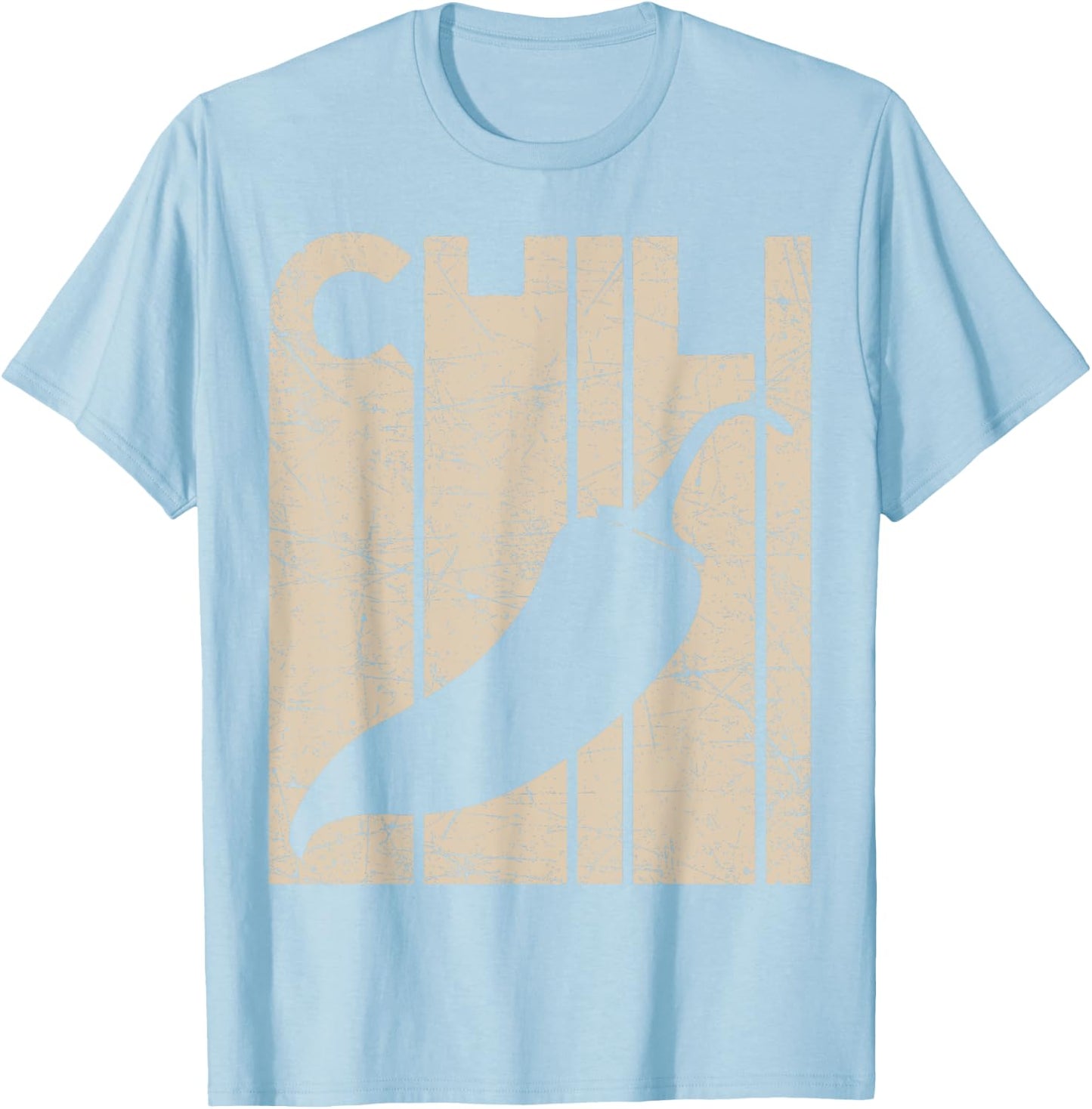 Chili Pepper Vintage Spicy Food Lover Retro Foodie T-Shirt - T-Shirt | Light Blue