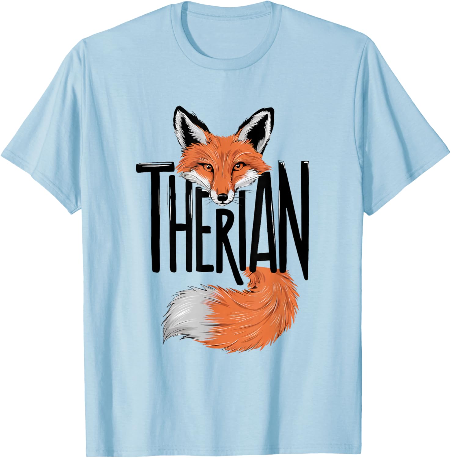 Mask Therian Fox , white, S T-Shirt - T-Shirt | Light Blue