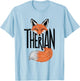 Mask Therian Fox , white, S T-Shirt - T-Shirt | Light Blue