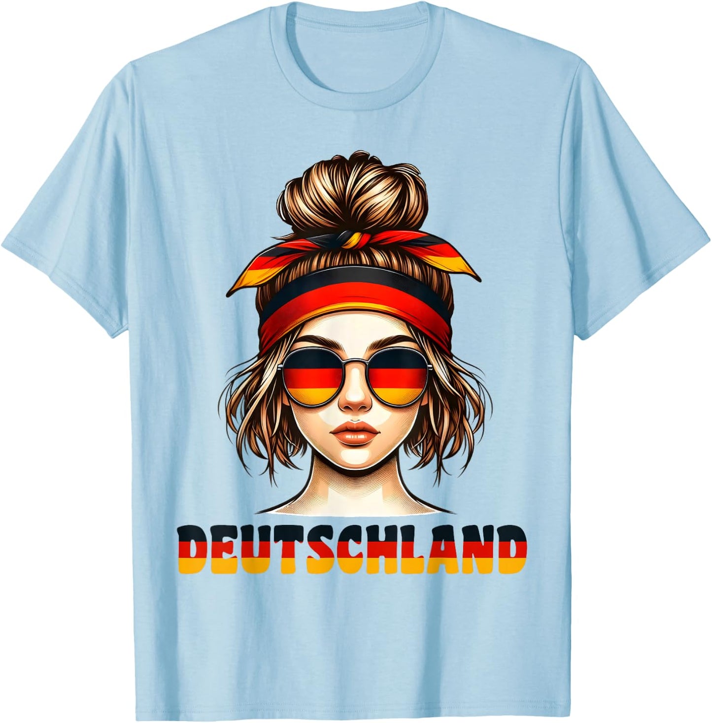 Germany Women's German Girl , White T-Shirt - T-Shirt | Light Blue