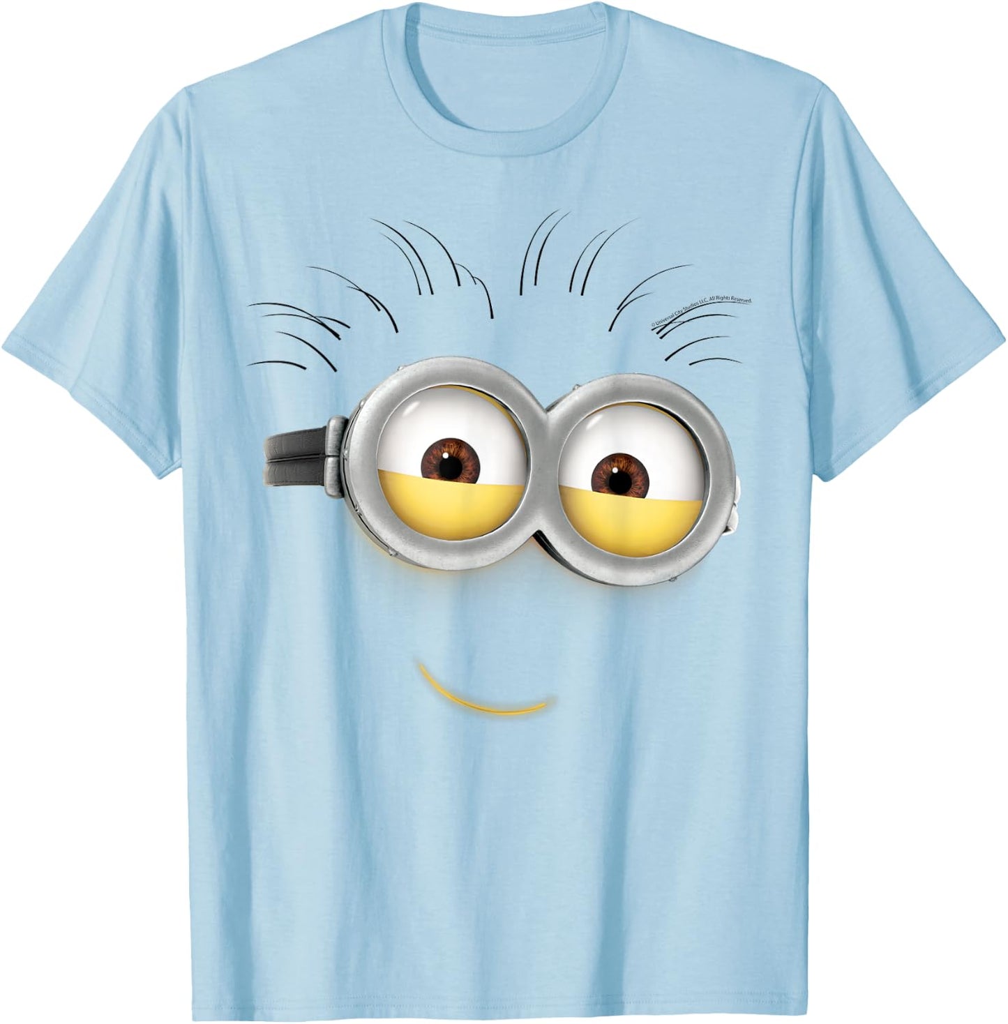 Despicable Me Minions Phil Smile Eyes , Yellow, S T-Shirt - T-Shirt | Light Blue