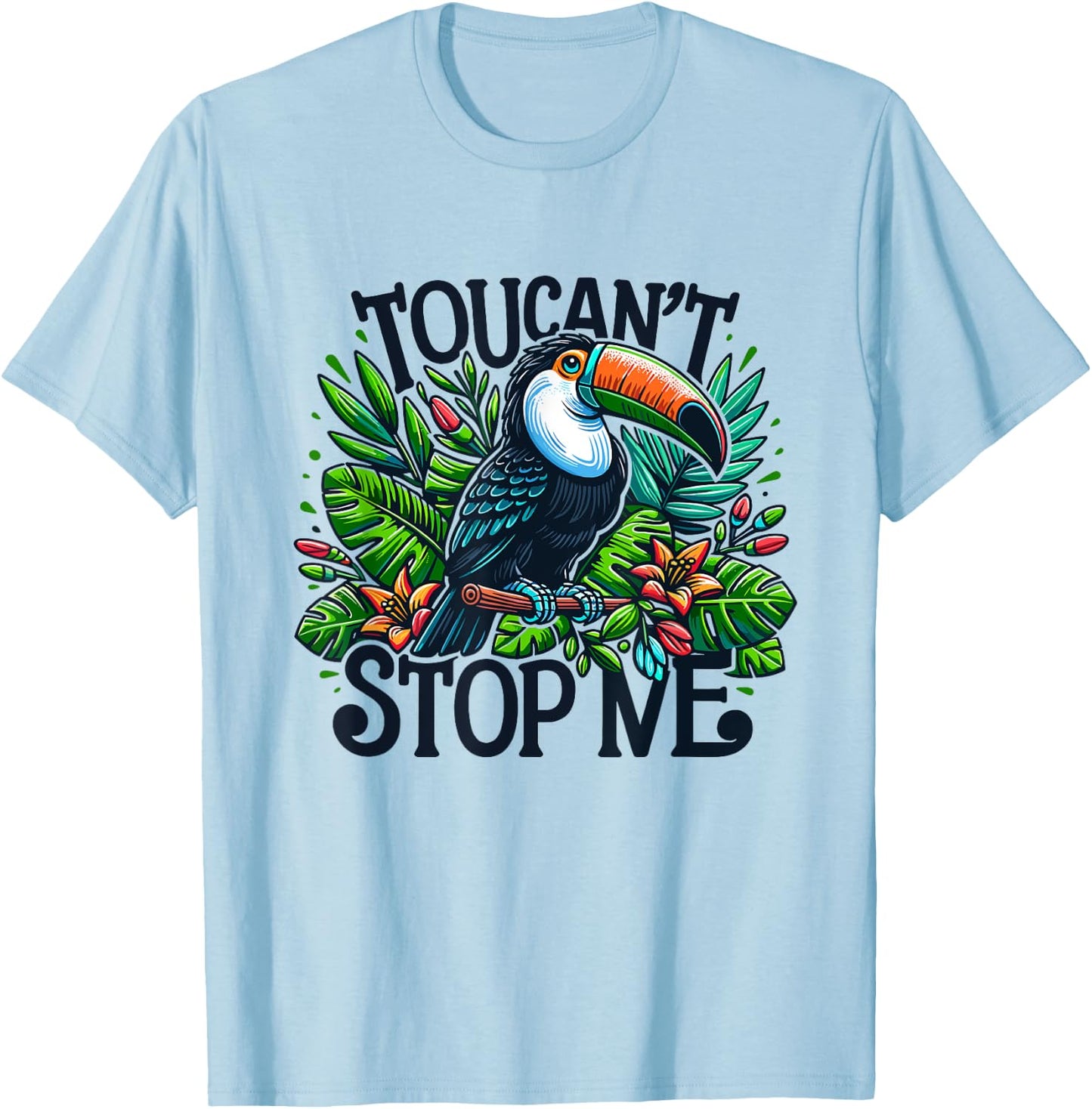 Toucan't Stop Me Jungle Bird , grey, S T-Shirt - T-Shirt | Light Blue