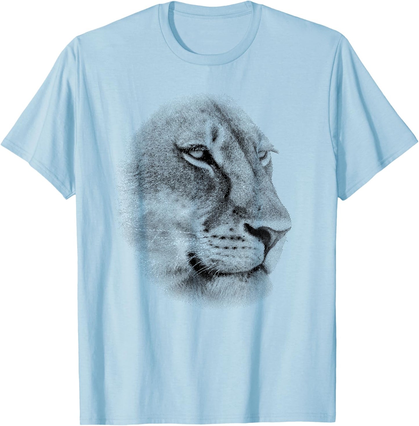 Lioness Face Close-up Perfect Artwork for Lion Fans T-Shirt - T-Shirt | Light Blue
