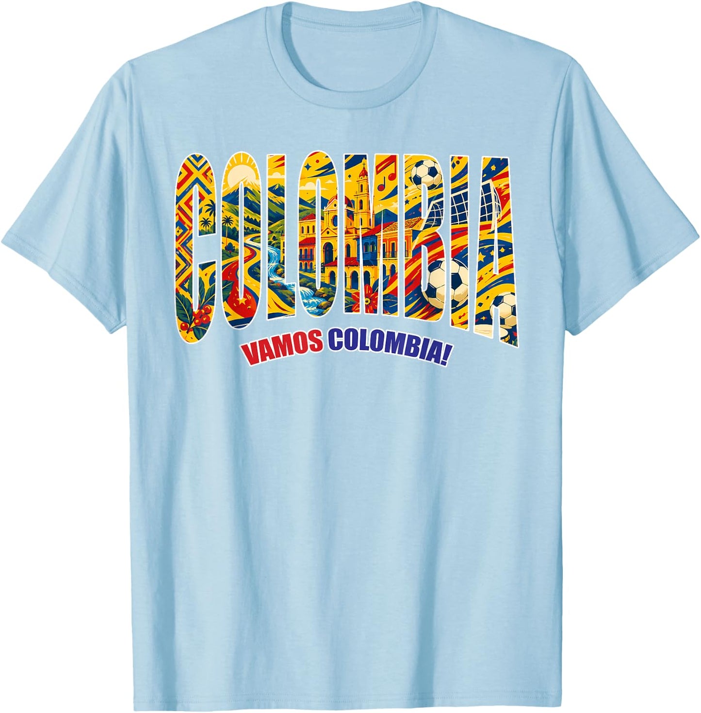Colombia Country Colombian Flag Women Kids T-Shirt - T-Shirt | Light Blue