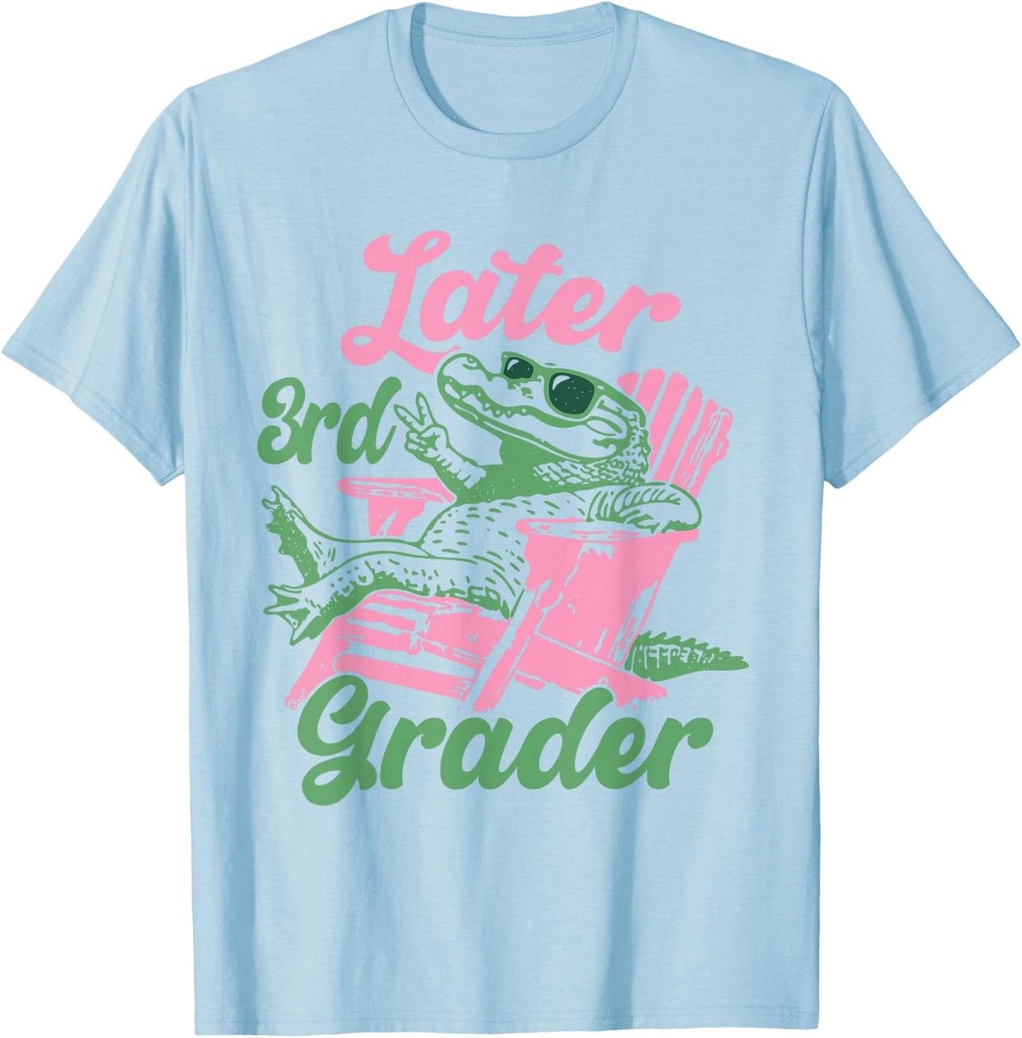 Later 3rd Grader Alligator Meme Happy Last Day of School T-Shirt - T-Shirt | Light Blue