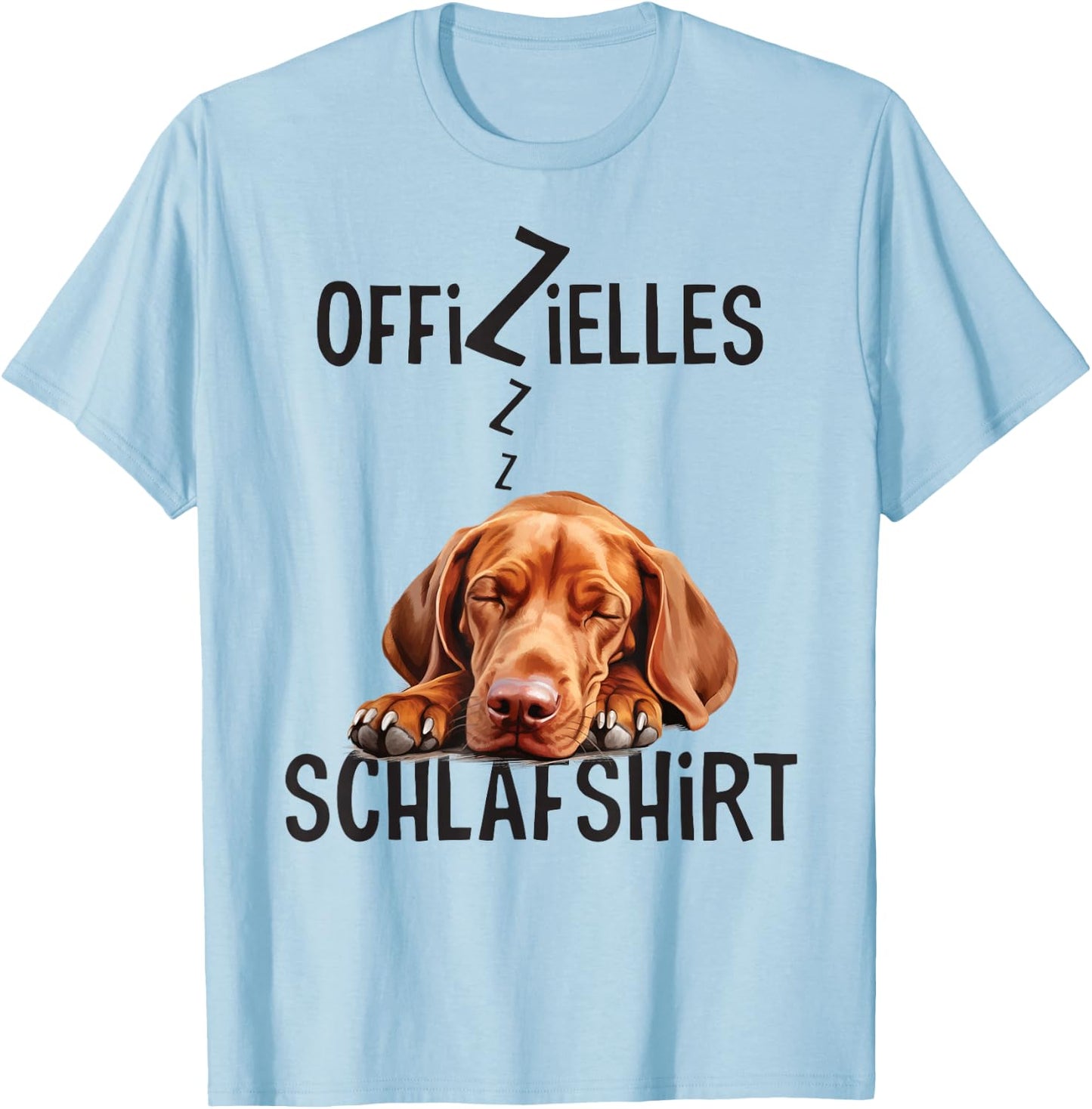 Vizsla Offizielles Schlafshirt Mit Hund Lustig T-Shirt - T-Shirt | Light Blue