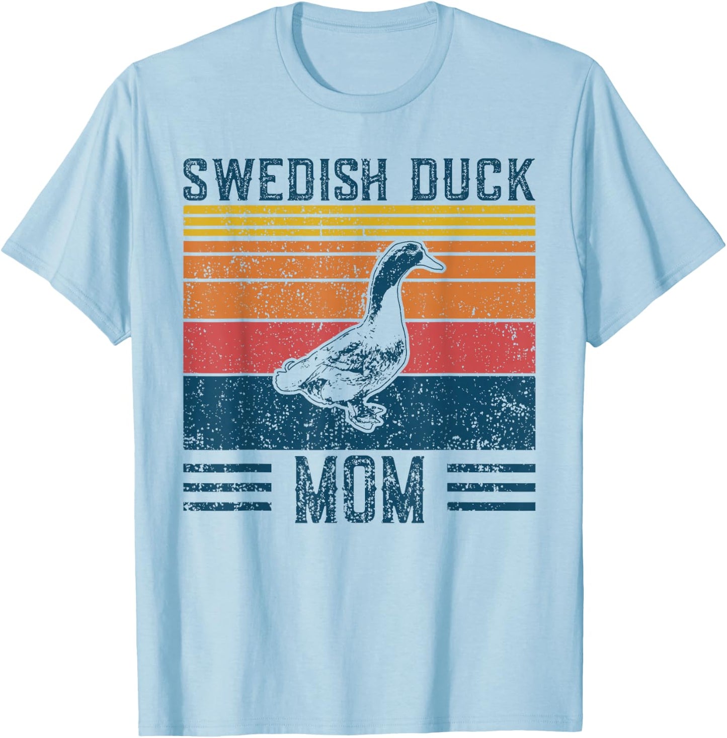 Best Duck Mom Women - Vintage Swedish Duck T-Shirt - T-Shirt | Light Blue