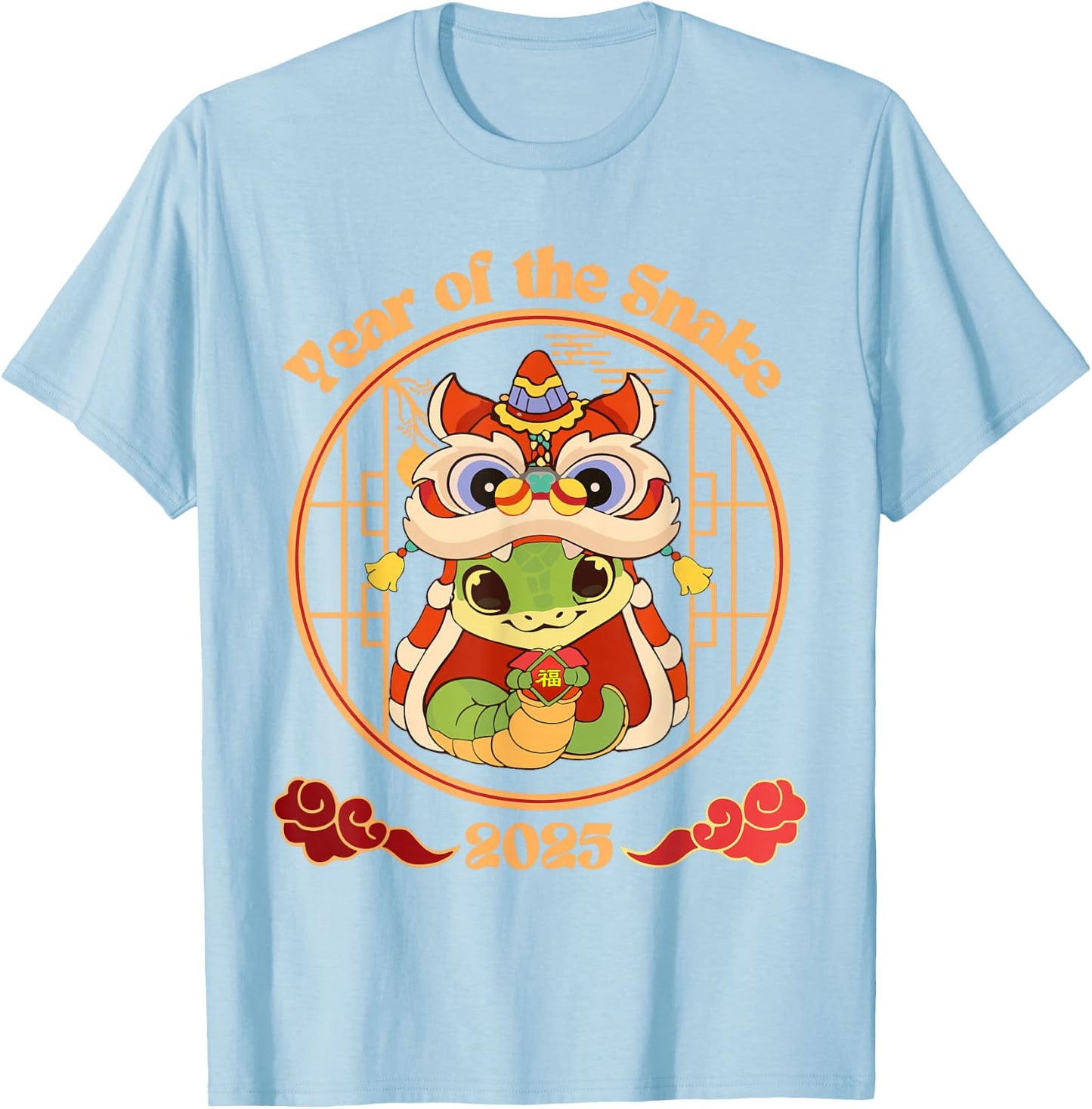 Year of The Snake 2025 Lunar New Year Chinese New Year 2025 T-Shirt - T-Shirt | Light Blue