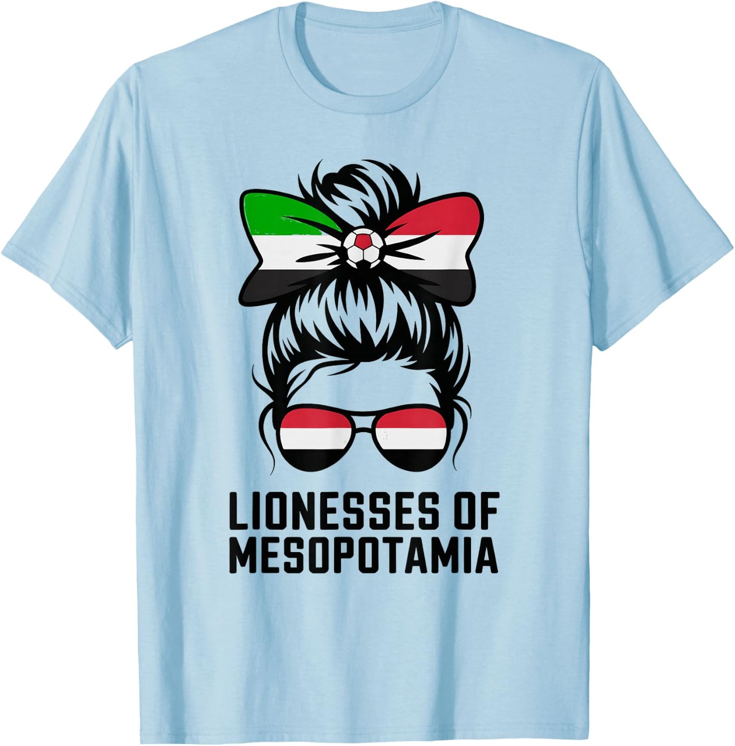 Proud Iraqi Girl Iraq Match Slogan Game Day Matching Fan T-Shirt - T-Shirt | Light Blue