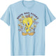 Looney Tunes Tweety Bird Floral Butterfly Nope Not Today T-Shirt - T-Shirt | Light Blue