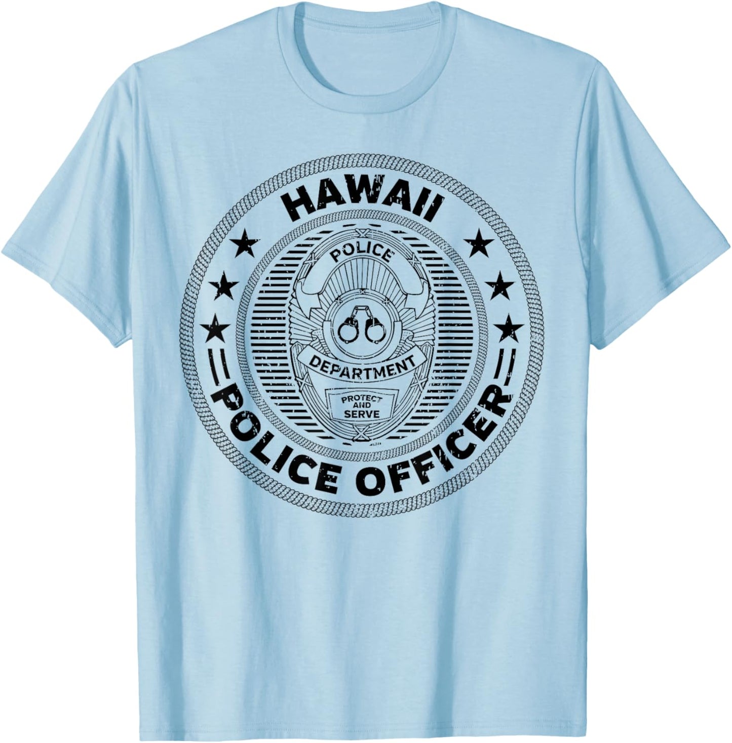 Hawaii Police Officer Shirt T-Shirt - T-Shirt | Light Blue