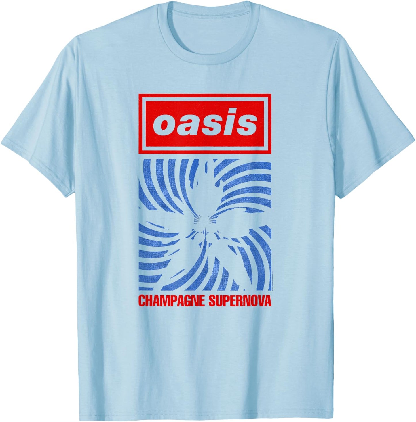 Oasis Band Swirl T-Shirt - T-Shirt | Light Blue