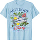 Italian Anchovies Lemon Olives Mediterranean Coastal Food T-Shirt - T-Shirt | Light Blue