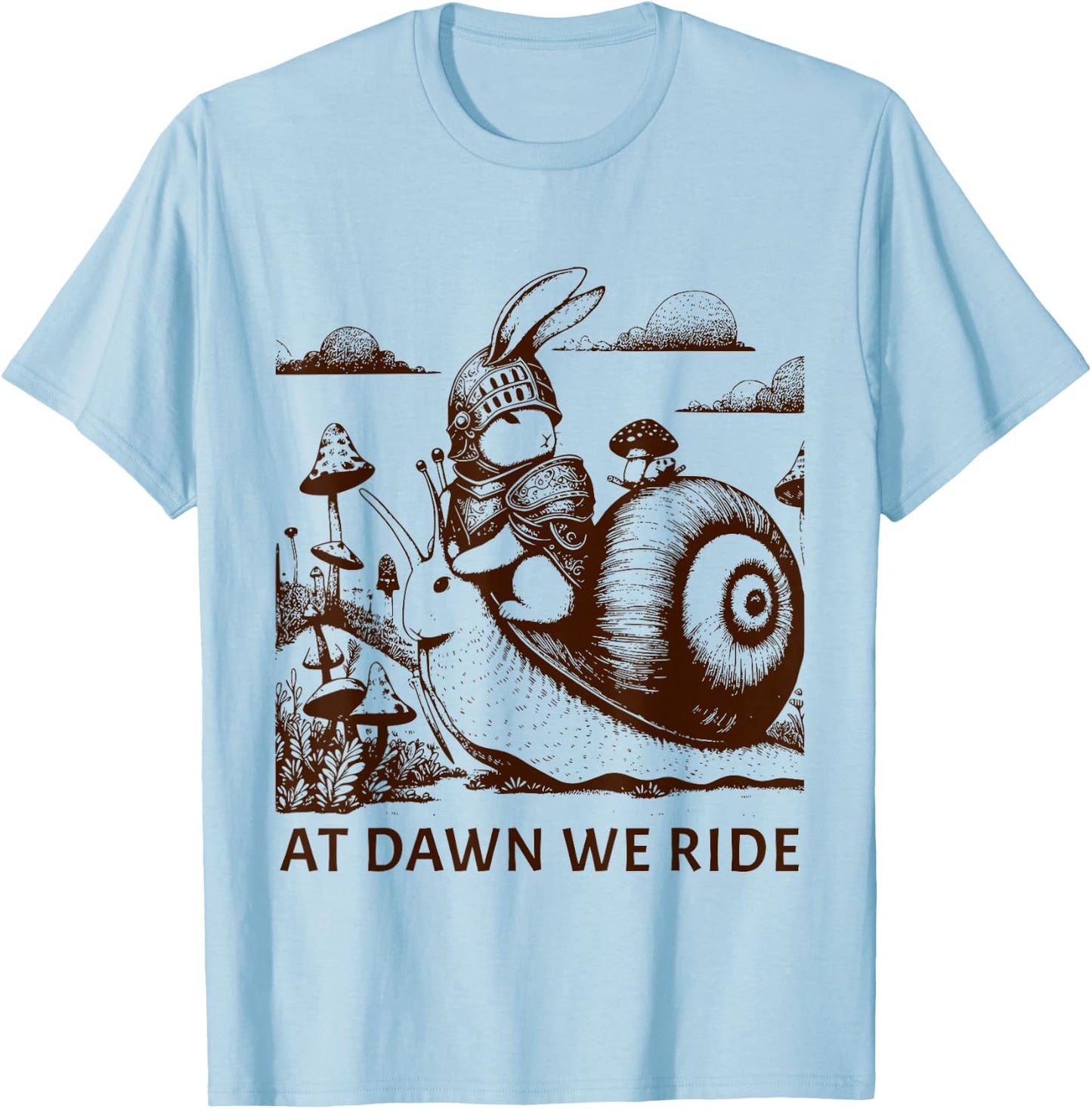 Medieval Bunny Rabbit Castlecore T-Shirt - T-Shirt | Light Blue