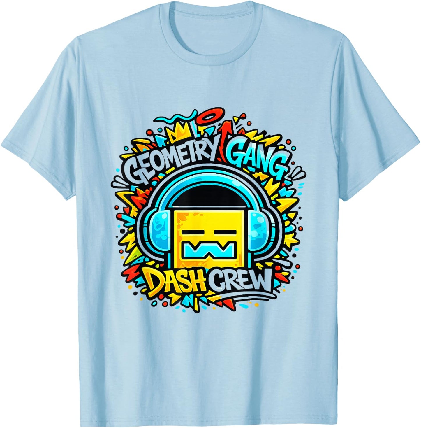 Lustiger Geometry Gangs Dash Crew Witz für Kinder Streetwear T-Shirt - T-Shirt | Light Blue