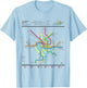 Washington DC Metro Map Silver Line T-Shirt - T-Shirt | Light Blue