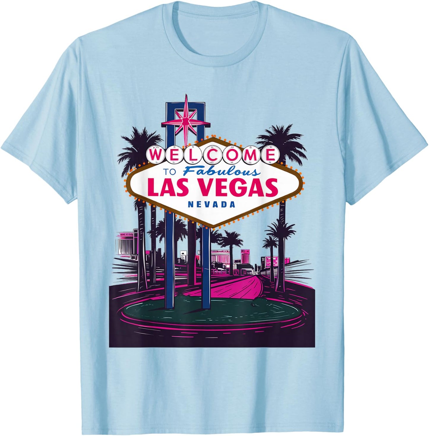I Love Las Vegas Nevada City Vegas Souvenir Gifts Las , White T-Shirt - T-Shirt | Light Blue