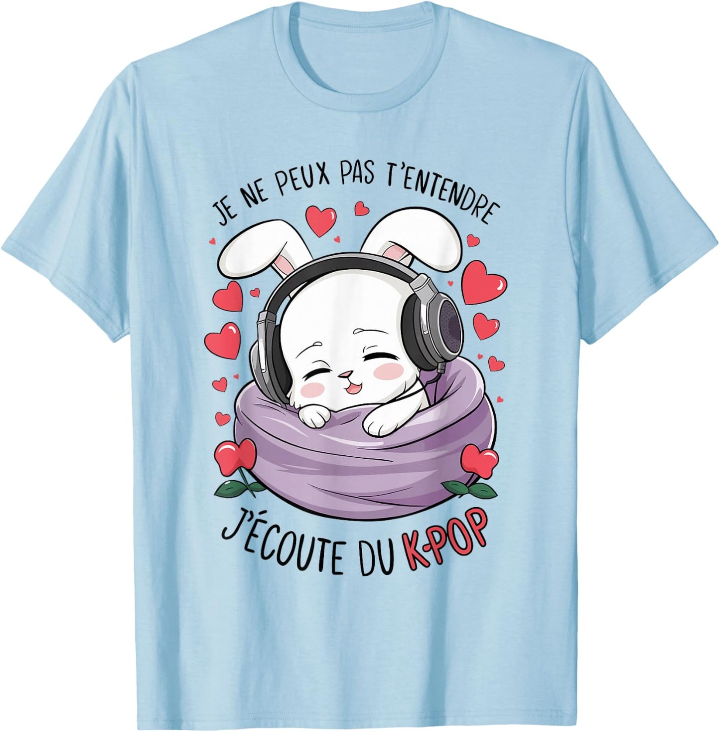K-Pop | for Girls & Women Gifts K-Pop , white, S T-Shirt - T-Shirt | Light Blue