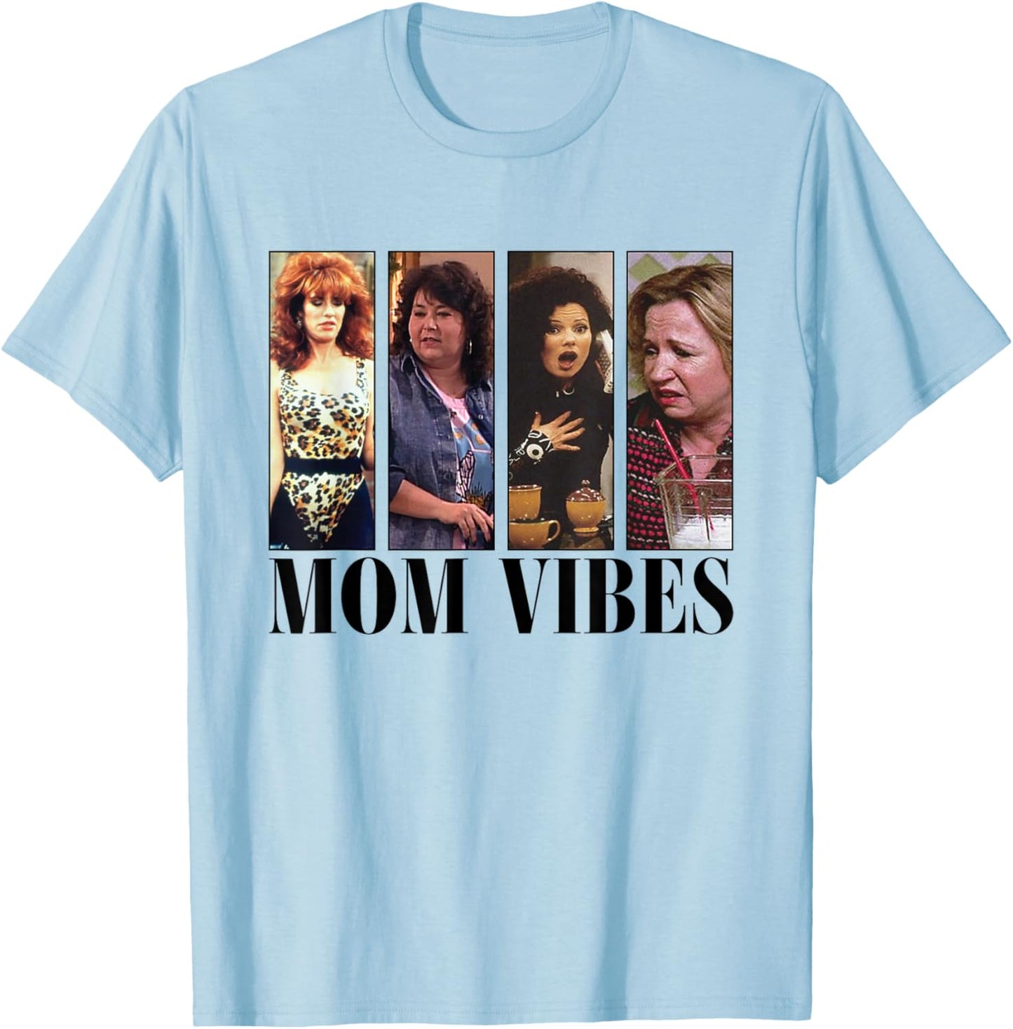 Mom Vibes Sitcom Mom Cool Mother's Day Mother's Day Vibes 70s , gray T-Shirt - T-Shirt | Light Blue