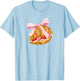 Strawberry croissant with pink bow and flirtatious , white, S T-Shirt - T-Shirt | Light Blue