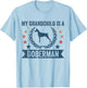 My Grandchild Is A Dog - Grandpa & Grandma Doberman T-Shirt - T-Shirt | Light Blue