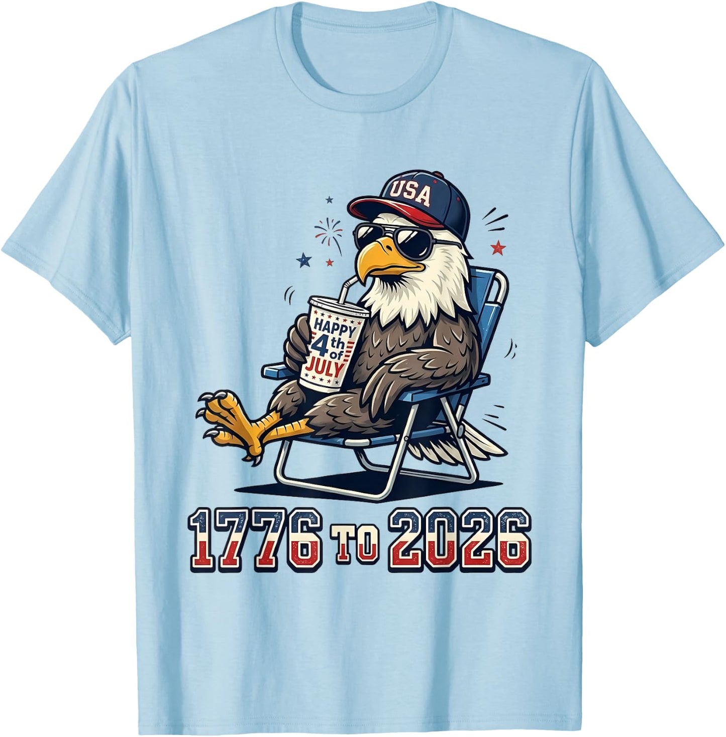 250 Jahre Freiheit 250. Jahrestag der Unabhängigkeit der USA T-Shirt - T-Shirt | Light Blue